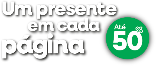 Um presente em cada página | até -50%